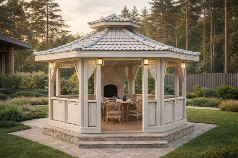 Шестигранная беседка Киворий