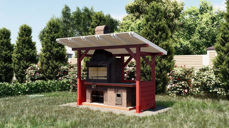 Навес для мангала и барбекю Рогачево