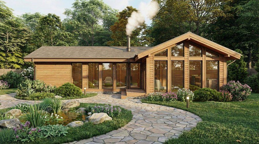 Баня с гостевой комнатой Сибирская