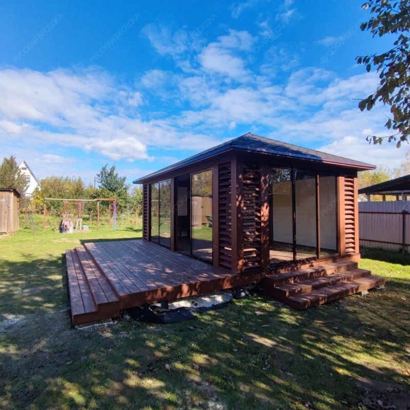 Застекленная беседка БАЛТИКА с террасой 2