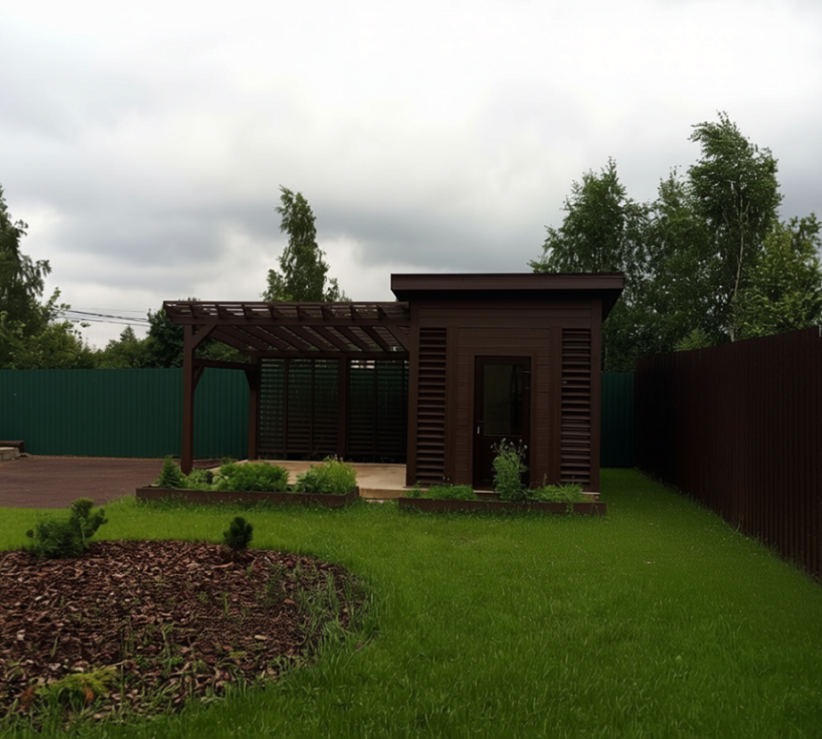 Хозблок с перголой НЕКСТ