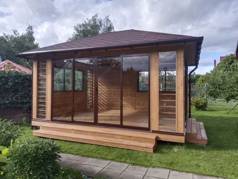 Закрытая беседка Гринхаус 4х5 Плюс