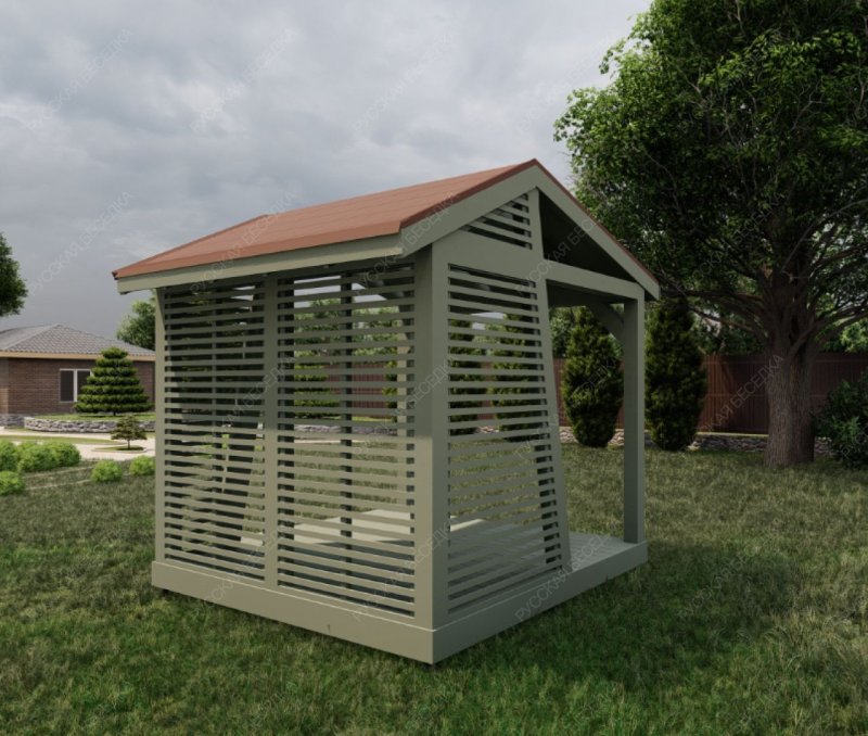 Квадратная беседка ДИЗАЙНЕРСКАЯ 2,95х2,95
