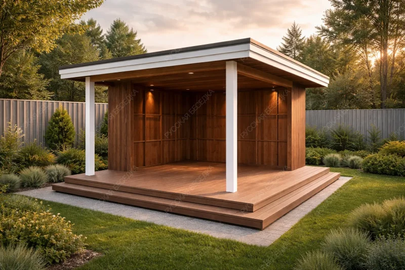 Квадратная беседка Флигелёк