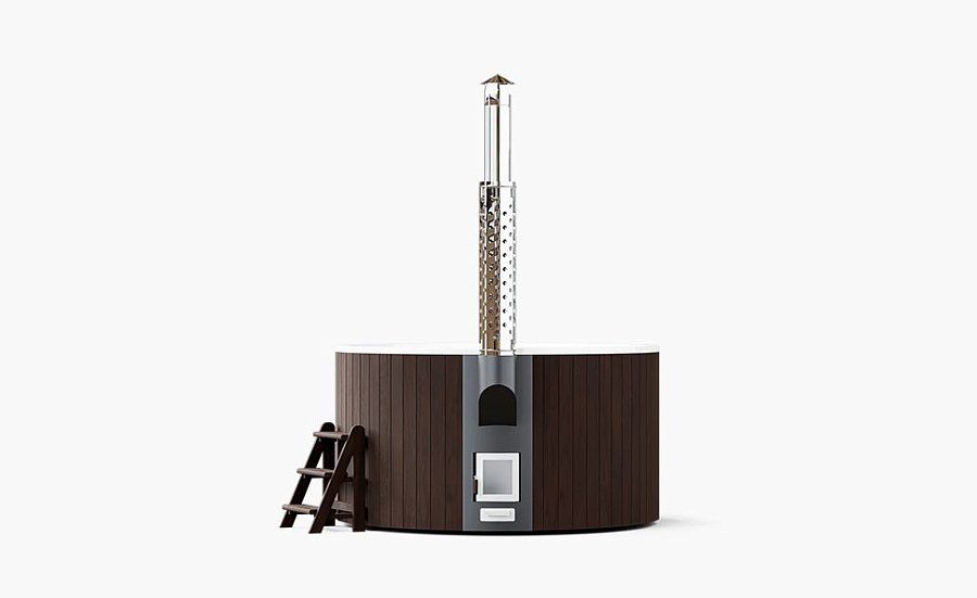 Композитная купель с отделкой из термодерева ELITE 200, дуб