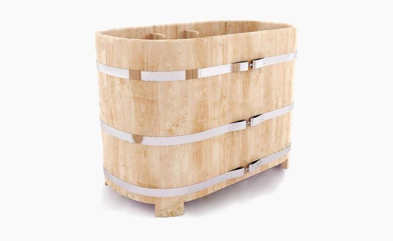Купель овальная из Лиственницы (h100 /78*140 / 4 см)